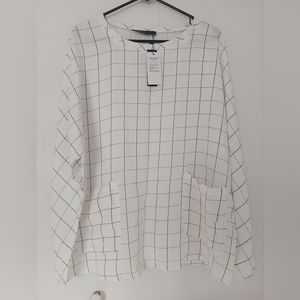 ZANZEA Women Long Sleeve Plaid Solid Color Basic Tops Casual Pullover Blouse